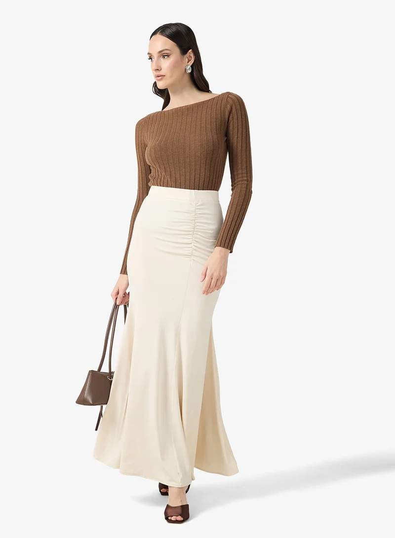 ELLA Bodycon Skirt With Ruched Waist